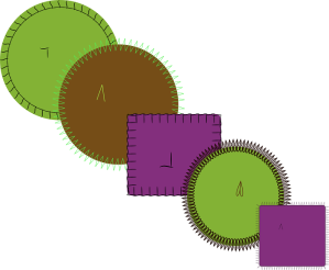 Inkscape illustration with examples of faux stitching